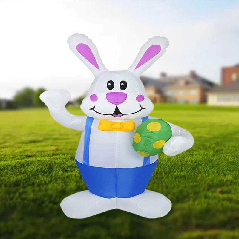 1.9M Easter Inflatable Bunny LED Lights Luminous Holiday Venue Decoration