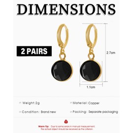 KGDUYC 2 Pairs Crystal Hoop Earrings 18K Gold Plated Sparkly Crystal Tear Drop Earrings Jewelry Gift for Wife Mother