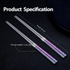 Hagary Cherry Blossom Rainbow Chopsticks Metal Chopsticks Reusable Designed In