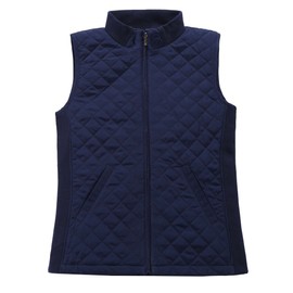 Bienzoe Women Quilted Casual Vest: Lightweight Sleeveless Jacket Navy XL