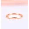 TIGRADE 2mm 4mm Rose Gold Titanium Plain Dome High Polished