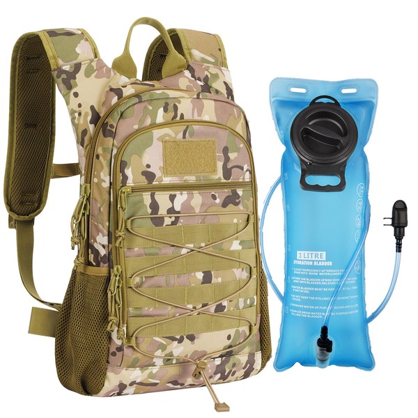 Wiserset 3L Trinkrucksack, 900D Hochleistungs-Wasserrucksack zum Wandern, Taktischer Trinkrucksack mit