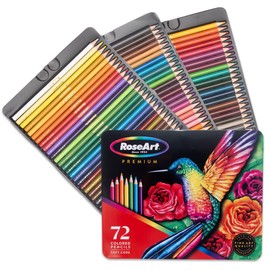 Rose Art Premium 72ct Colored Pencils – Art Supplies for Drawing, Sketching, Adult Colors, Soft Core Color Pencils 72 Pack, multi