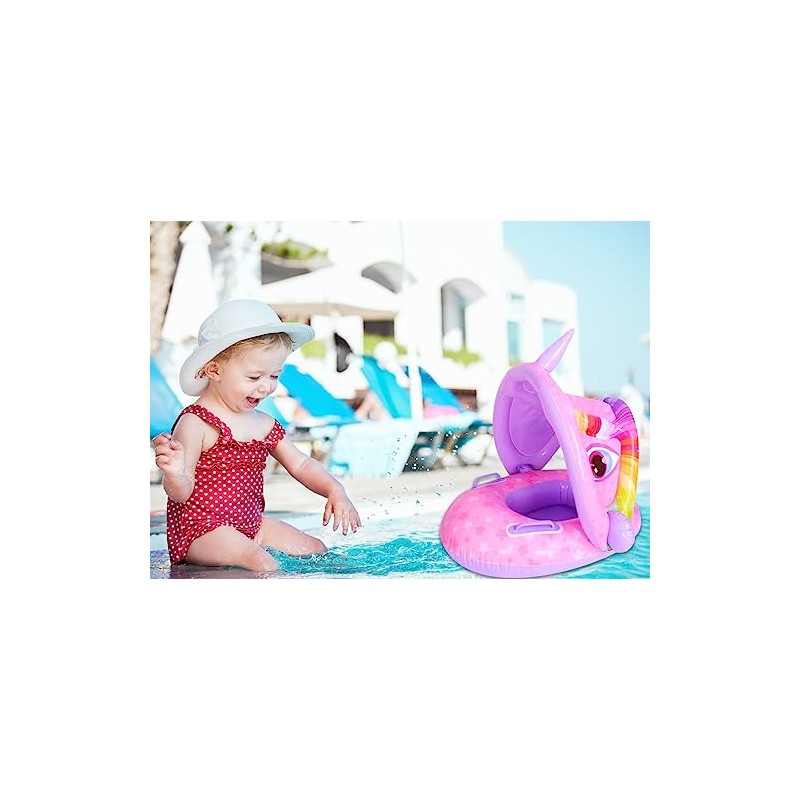 Arcimatto - Flotadores de piscina para bebé con toldo extraíble