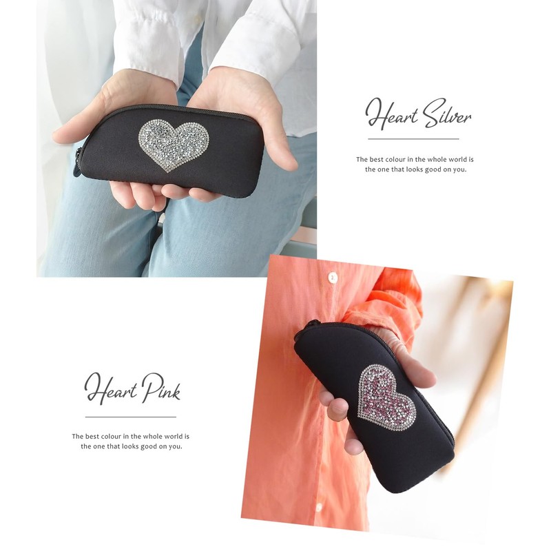 ELEGANCE-E Glasses Case, Glasses Case, Sunglasses Case, Soft, Slim, Stylish,