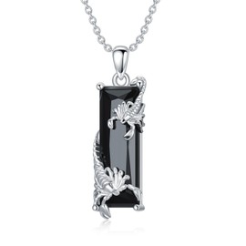 AENEAS Scorpion Necklace for Women Men 925 Sterling Silver Scorpion Pendant Necklace Black Crystal Animal Jewelry with Gift Packaging