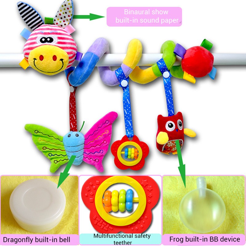 Baby Spiral Activity Hanging Toys with Bell Educational Baby Spiral