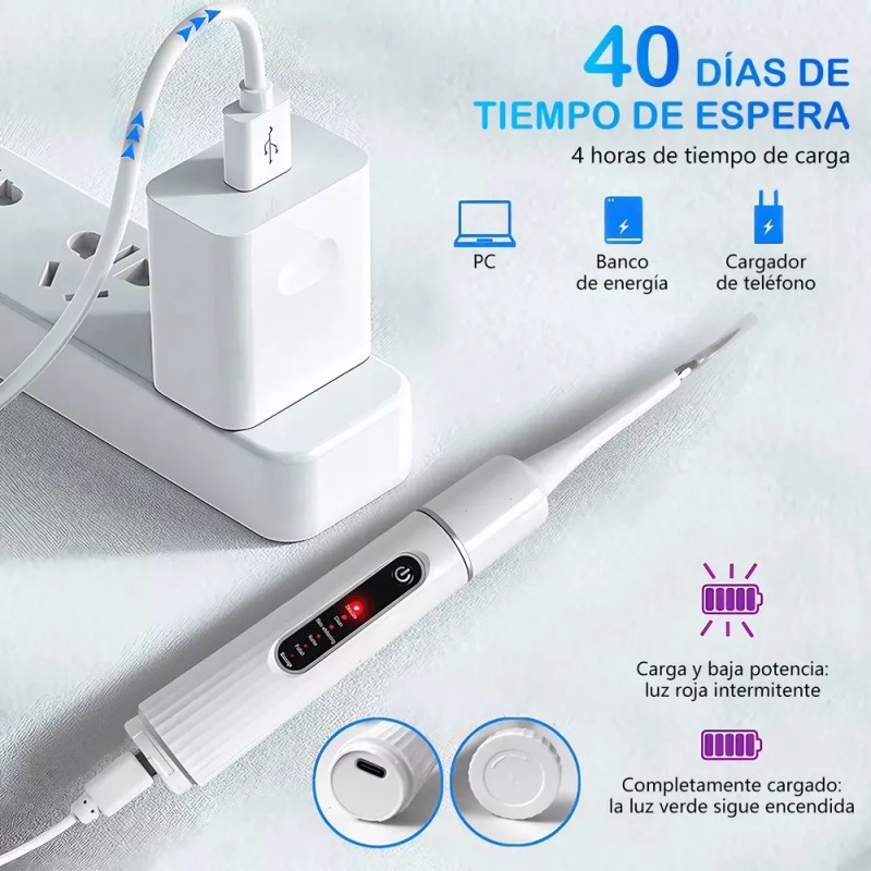 Limpieza De Sarro Cálculo Cepillo Dientes 3en1 Eléctrico Kit