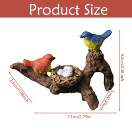 DIYBravo Miniature Bird Figures Made of Resin Bird Animal Figures Simulation Animal Model for Lawn Garden Decorations Animal Sculpture Bird Decoration for Home Yard Ornaments (A)