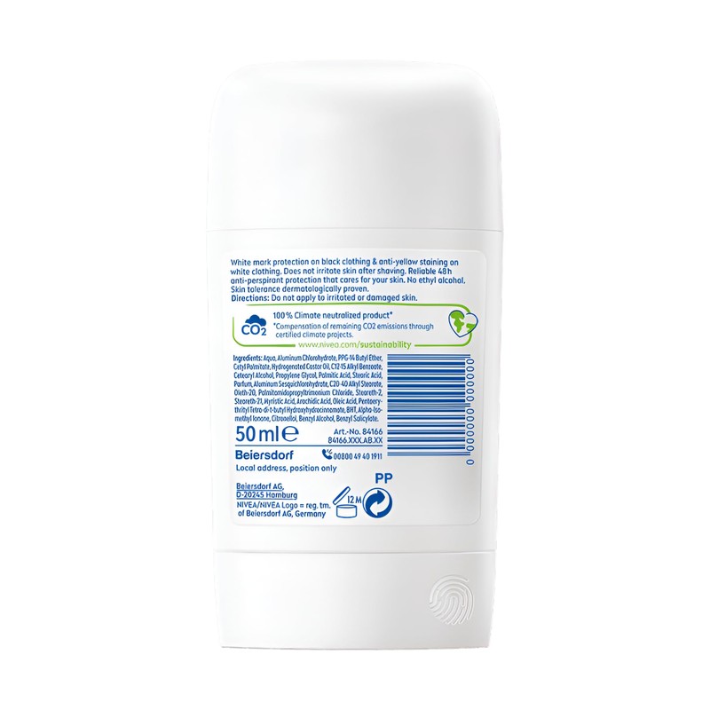 NIVEA Stick Women's Invisible Black and White Silky Smooth Extra