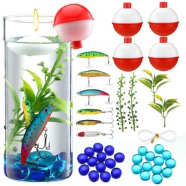 VioraWhite 17 Pcs Fishing Themed Vase Fillers Gone Fishing Party Decorations Fish Birthday Party Decorations for Gift Fathers Day