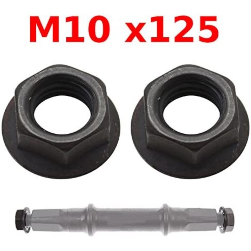 cyclingcolors PAIR OF CRANK ARM NUT M10x125 BIKE AXLE COTTERLESS
