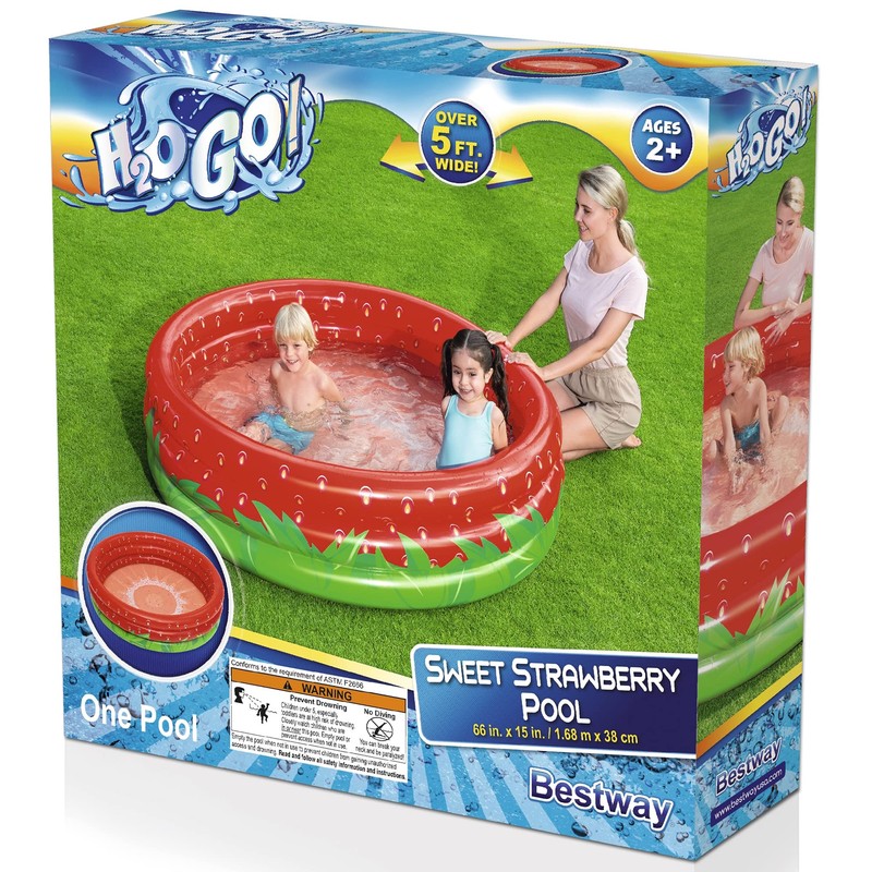 Bestway: H2OGO!Sweet Strawberry Pool - 66" x H15 - Inflatable