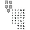 Spellbinders Alpha Bits Stamp and Die Set, Acrylic, Multi-Colour