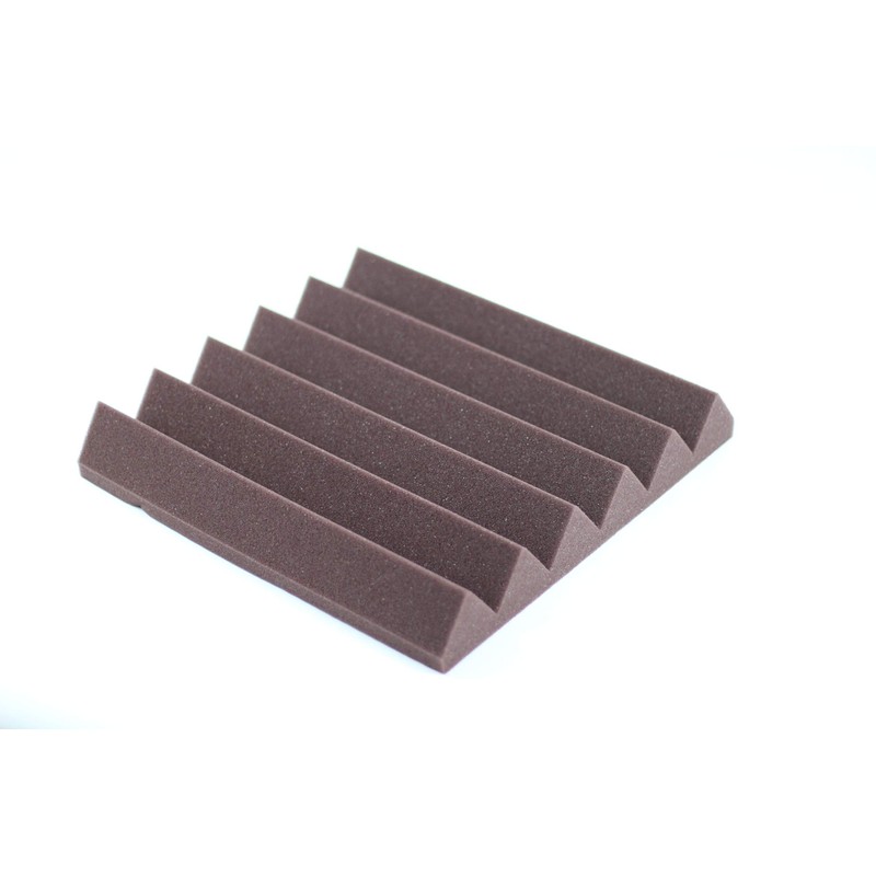 2" Wedge Acoustic Soundproofing Foam Tiles - Burgundy 12 Pack