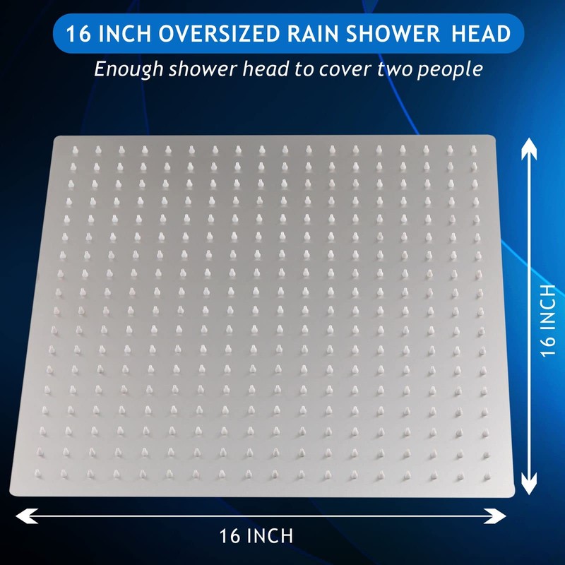 Voolan All Metal Rain Shower Head - High Flow Square