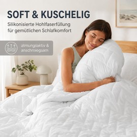 sei Design Microfibre Summer Duvet 135 x 200 cm Duvet Quilt, Thin Summer Duvet is Tested for Harmful Substances, Microfibre Blanket Especially Suitable for Allergy Sufferers and Frequent Washing