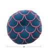 Creative Co-Op 18 Inches Round Cotton Tufted Scallop Pattern, Navy