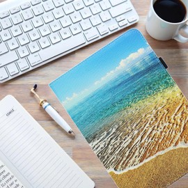 Universal 10 10.1 11 Inch Android Tablet Case, Dluggs Multi-Angle Viewing Stand Case Cover with Hand Strap for 9.5-11 Inch Tablet, Sea