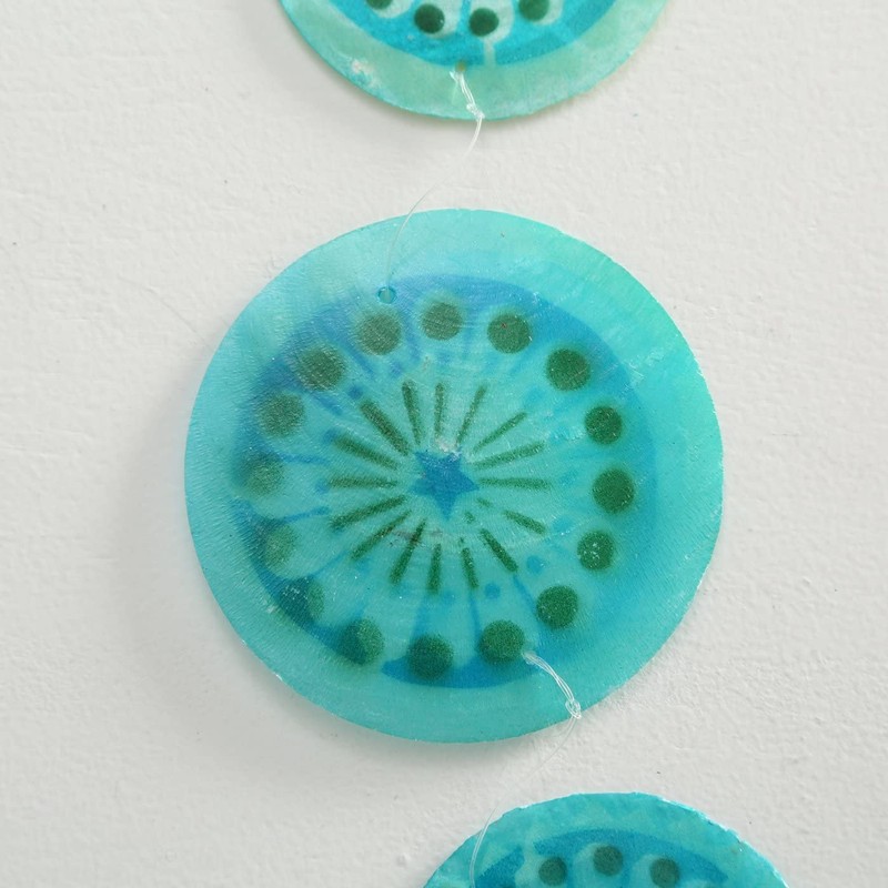 Boltze Capiz Garland Gus Blue Turquoise Green, 1 Piece 2-Way