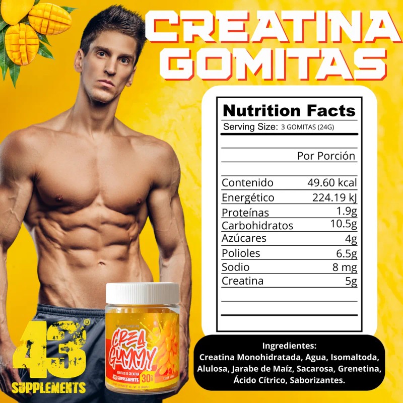 Vitamina C 300g Sabor Piña + Creatina En Gomitas Sabor