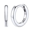 Silvora Dainty Silver Earring Hoops 8mm Plain Silver Hinged Hoop