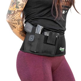 XL Belly Band Holster for Concealed Carry Up to 54" | Combat Veteran Owned Company |IWB Holster | Waist Band Handgun Carrying System | Hand Gun Elastic Holder for Pistols (XL Left-Handed)