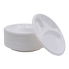 Boardwalk Hi-Impact Plastic Dinnerware, Plate, 3-Compartment, 10" dia, White, 500/Carton