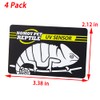 DQITJ 4 Pcs Quick Test UVB Sensor, Reptile UV Tester