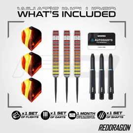 RED DRAGON Darts | Furnace | 24g Steel Tip | 90% Tungsten Core Darts Set