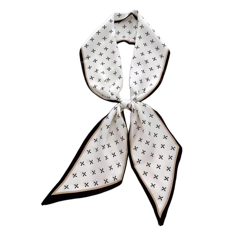 GIMIRO Satin Silk Scarf 148 x 13.5 cm Tie Double