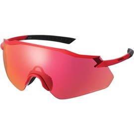Shimano Clothing Equinox Glasses, Metallic Red, RideScape Road Lens