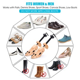 Ecom City Premium Professional 2-Way Shoe Stretcher for Women and Men (One Pair Medium)