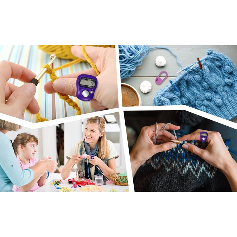 21 Pcs,Knit Counter Knitting Crochet Stitch Marker Row Counter,Including 1