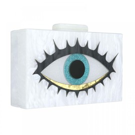 Gets Acrylic Clutch Purses for Women Eyes Evening Bag Glitter Box Clutch Purse Handbags Crossbody Bag (X Apricot)