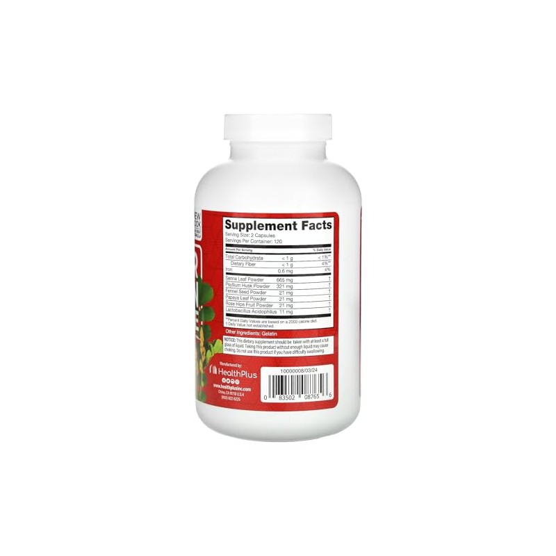 Health Plus Inc Super Colon Cleanse 530 mg 240 Capsules,