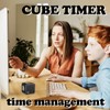 Generic Black Cube Timer, Kitchen Gravity Sensor Flip Digital Timer
