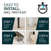 Mega Handles Curved Floor Door Stopper, Quickly Installed Wall Protector,