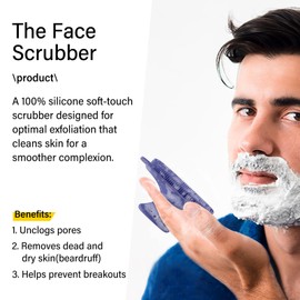 Paquete de 2 exfoliantes faciales, cepillo de limpieza facial de silicona para hombres y mujeres, reutilizable, suave y impermeable, cepillo exfoliante para piel sensible (gris y morado)