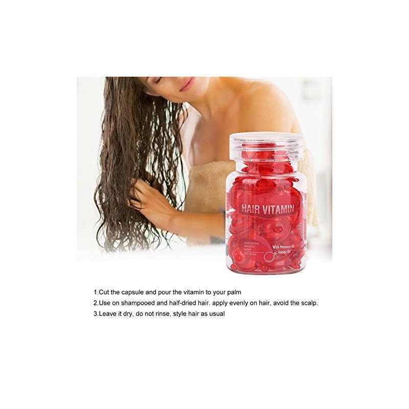 Cápsulas Para El Cuidado Del Cabello, Mejora La Sequedad Y
