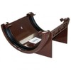 FLOPLAST 112mm Half Round Fascia Gutter Union Bracket - Brown
