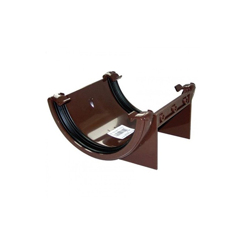 FLOPLAST 112mm Half Round Fascia Gutter Union Bracket - Brown