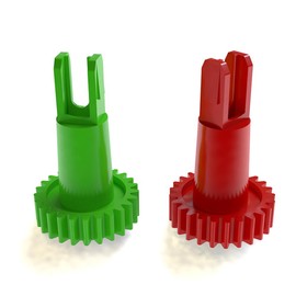 T5 Side Brush Motor Snap Gear for Ecovacs T5 /T8 /T9 /N8 /N5 /X1 Sweeper Side Brush Motor Gears for Ecovacs T8 Vacuum Replace Kit (Red+Green)