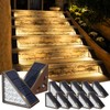 JOFIOS Solar Step Lights for Outside, 12pack Solar Stair Lights