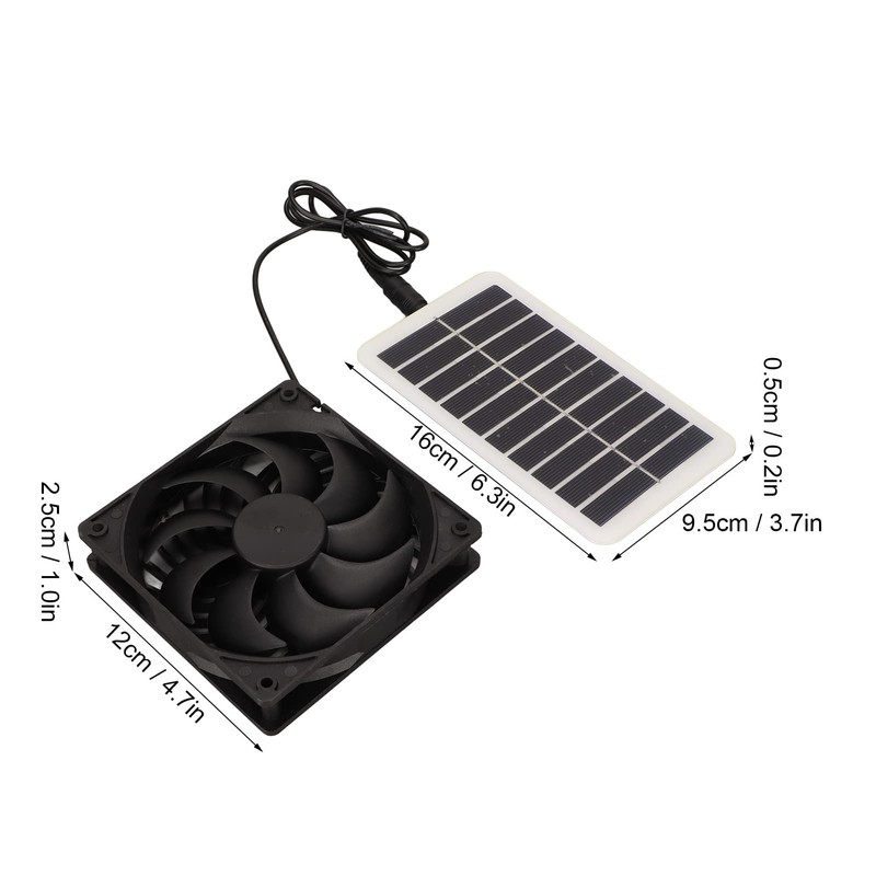 Ventilador de Panel Solar, Extractor de Aire con Panel de