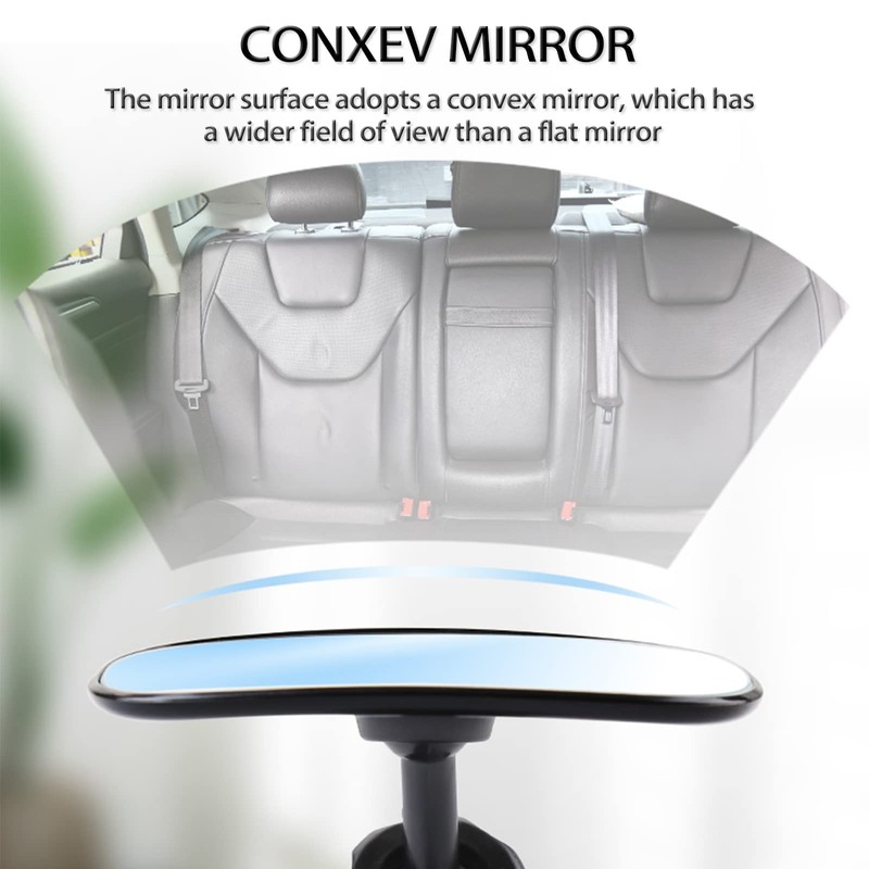 CERITORN Universal Car Interior Rearview Baby Mirror Wide Angle Convex