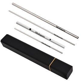 Medoparts Professional Metal Vocal Training Straws,Singing Breath Control Aid,Portable Voice Exerciser,Improve Tone Resonance and Vocal Technique,For Singers and Teachers (C)