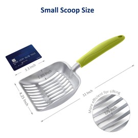 WePet Cat Litter Scoop, Aluminum Alloy Sifter, Kitty Metal Scooper, Deep Shovel, Long Handle, Poop Sifting, Kitten Pooper Lifter, Durable, Heavy Duty, for Litter Box