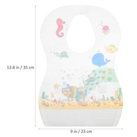 TOYANDONA 40pcs Disposable Bib Baby Bib Toddler Apron Kid Aprons Baby Feeding Smock Kids Feeding Bib Toddler Smock Kids Eating Apron Baby Smock for Eating Disposable Baby Bibs (Random Pattern)