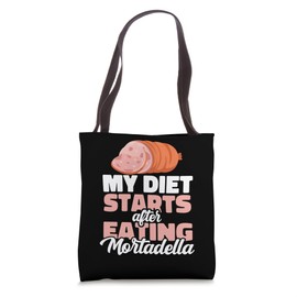 My Diet Starts After Eating Mortadella Pork Sausage Tote Bag